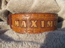 Extra Large Dog Collar With Wilderness Scene, Personized 1 small