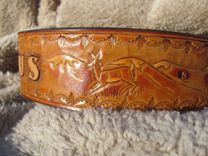Extra Large Dog Collar With Wilderness Scene, Personized 2 small