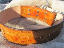 Extra Large Dog Collar With Wilderness Scene, Personized 3 small