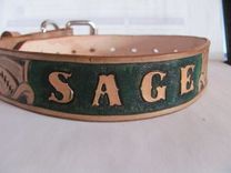 Hand Carved Dog Collar, Personalized 3 small
