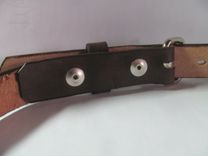 Hand Carved Belt, Two Tone Brown 4 small