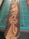 Personalized Hand Carved Leather Dog Collar 3 small