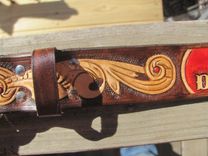 Personalized Hand Carved Leather Dog Collar 5 small