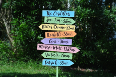 Family Name Sign Gift For Mom, Directional Arrow Wood Signs 1 small
