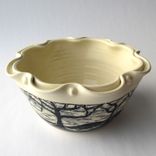 Handmade Ceramic Ruffled Edge Tree Bowl 4 small