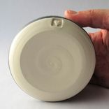 Handmade Stoneware Covered Jar With Bubbles And Swirls 3 small