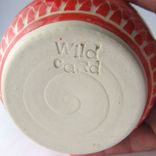 Handmade Stoneware Vase With Butterfly And Leaves In Red 5 small