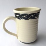 Handmade Stoneware Mug With Celtic Knot In Black And White 1 small
