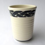 Handmade Stoneware Mug With Celtic Knot In Black And White 3 small