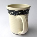 Handmade Stoneware Mug With Celtic Knot In Black And White 5 small