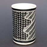 Large Handmade Stoneware Vase With Zen Doodle Carved Pattern 3 small