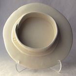 Small Black And White Plate With Carved Flower Pattern 4 small