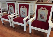 Altar Chairs With Needlepoint And Cushions 3 small