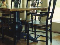 Distressed Dining Table, Buffet, & Mirror 4 small