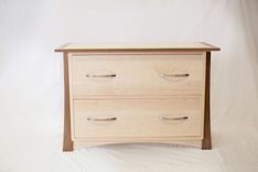 Walnut & Bird's Eye Maple Tansu Chest 1 small