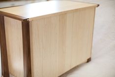 Walnut & Bird's Eye Maple Tansu Chest 3 small