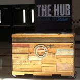 Reclaimed Wheeled Bar Cabinet 1 small