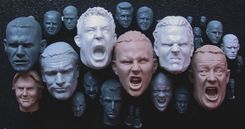 Miniature Action Figure Head Sculpts 2 small
