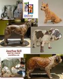 Life-Size Dog Sculptures 4 small