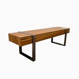 Welded Modern Interior Zebra Wood Bench Seat 1 small