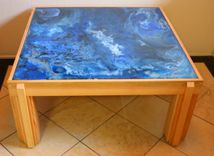 Unique One-Of-A-Kind Handmade Square Coffee Table 4 small