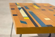 Reclaimed Gym Floor Coffee Table 2 small