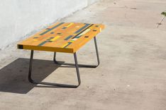 Reclaimed Gym Floor Coffee Table 4 small