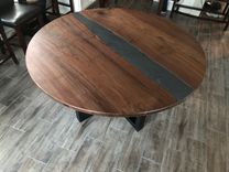 Round Walnut Dining Table 2 small