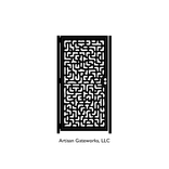 Decorative Steel Gate - Metal Art Panel - Hieroglyph Steel Panel - Decorative Room Divider 3 small