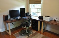 Large Walnut And Maple Convertible Desk 1 small