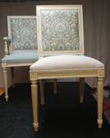 Sample - Dining Chairs Painted And Reupholstered 2 small