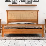 Bed Frame Handmade In Cherry And Maple With Butterfly Inlay, "Butterfly Bed" 1 small