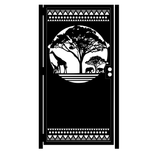 African Savannah Artistic Steel Gate - Decorative Steel Panel - Garden Gate - Custom Gate - Handmade 6 small