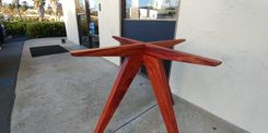 Janice's Bubinga Modern Table Base For 48 Inch Diameter Glass Top 5 small