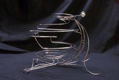 Rolling Ball Sculpture Kinetic Desktop Office Steel Art 2 small