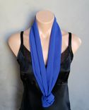 Royal Blue Chiffon Scarf 3 small