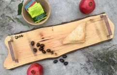 Unique Custom Serving Tray, Cheese Board, Charcuterie Or Serving Board With Copper Hammer Handles 5 small