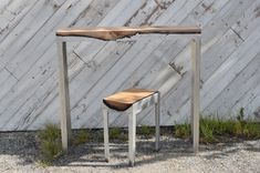 Aluminium And Wood Hall Table 5 small
