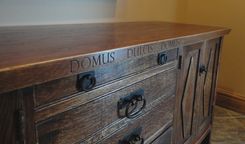 Quarter Sawn Oak Credenza With Lettering 1 small
