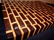 Black Walnut & Maple Brick Style Cutting Board 2 small