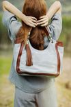 Bicolor Leather Handbag Made in Italy 2 small