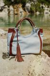 Bicolor Leather Handbag Made in Italy 1 small