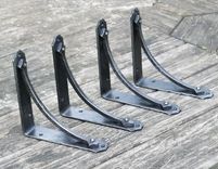 Gothic Metal Shelf Bracket. Forged Handcrafted. 5"X5" - 12"X12" 3 small