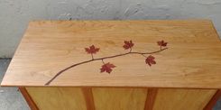Inlaid Cherry, Maple, And Bubinga Blanket Chest 4 small