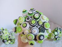 Lime Green Buttons Bridal Bouquet 1 small
