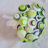 Lime Green Buttons Bridal Bouquet 4 small