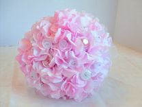 Hydrangea And Pink Buttons Bridal Bouquet 5 small