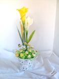 Calla Lily And Yellow Buttons Bridal Bouquet 1 small