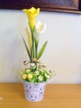 Calla Lily And Yellow Buttons Bridal Bouquet 3 small