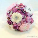 Bridal Bouquet With Lavender Buttons 1 small